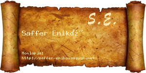Saffer Enikő névjegykártya